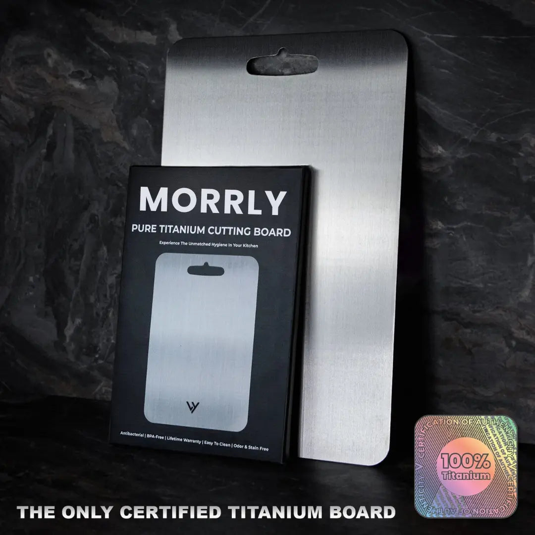 Built with high-quality titanium, this cutting board is resistant to scratches and damage, offering lasting durability.